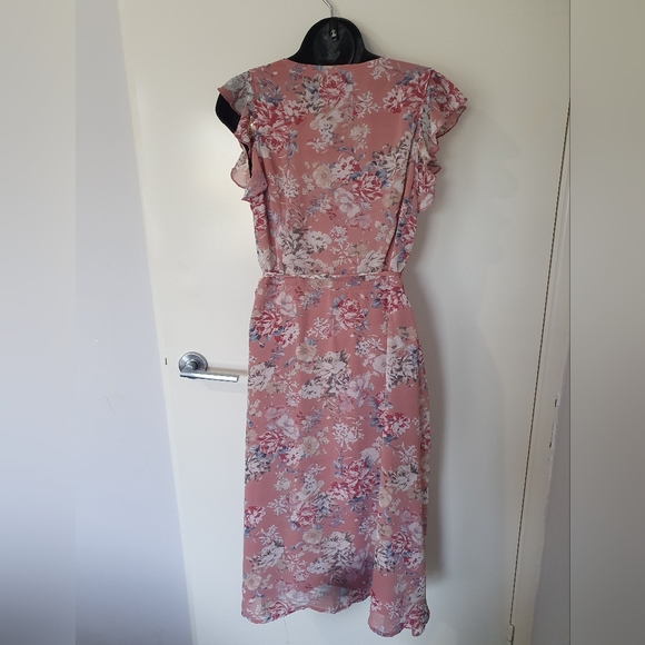 💗 Bohoo MATERNITY floral pink mid dress uk size 12 - Picture 6 of 7